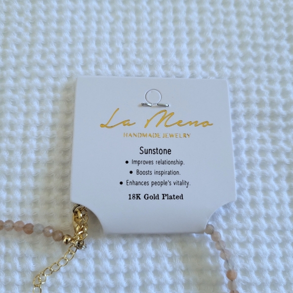 La Meno Sunstone☀️ Choker Necklace with Tiny Cross✝️ - NWT - Picture 6 of 16